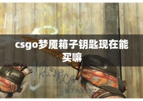 csgo梦魇箱子钥匙现在能买嘛