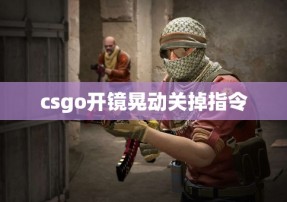 csgo开镜晃动关掉指令