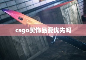 csgo买饰品要优先吗