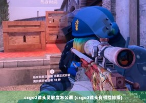 csgo2镜头灵敏度怎么调 (csgo2镜头有顿挫抽搐)