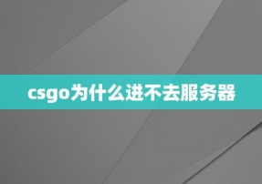 csgo为什么进不去服务器