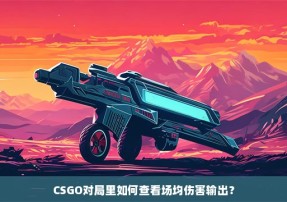 CSGO对局里如何查看场均伤害输出？