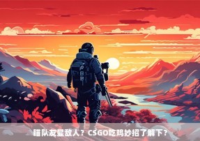 瞄队友显敌人？CSGO吃鸡妙招了解下？