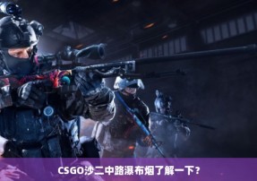 CSGO沙二中路瀑布烟了解一下？