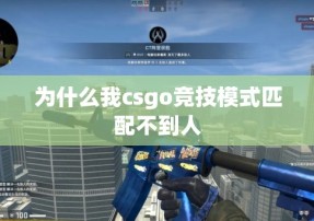 为什么我csgo竞技模式匹配不到人