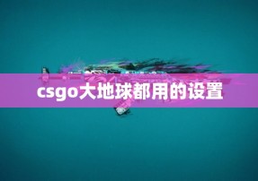 csgo大地球都用的设置