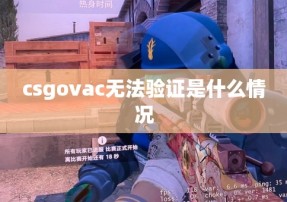 csgovac无法验证是什么情况