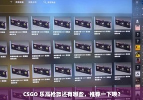 CSGO 乐高枪款还有哪些，推荐一下呗？