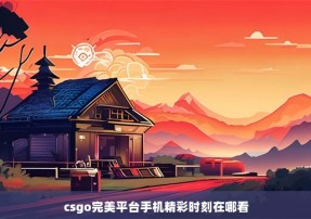 csgo完美平台手机精彩时刻在哪看