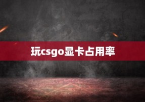 玩csgo显卡占用率