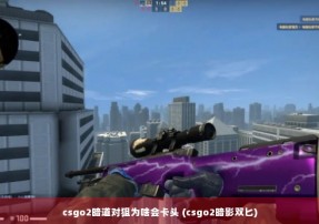 csgo2暗道对狙为啥会卡头 (csgo2暗影双匕)