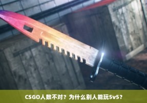 CSGO人数不对？为什么别人能玩5v5？