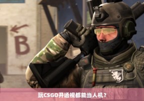 玩CSGO开透视都能当人机？