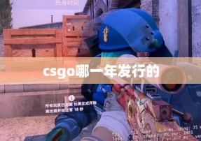 csgo哪一年发行的