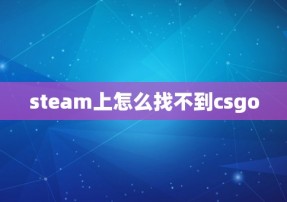 steam上怎么找不到csgo