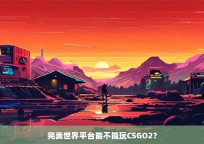 完美世界平台能不能玩CSGO2？