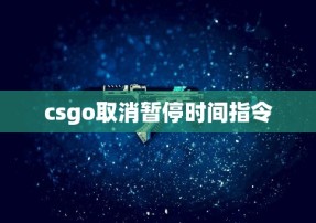 csgo取消暂停时间指令