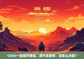 CSGO一直提示错误，进不去游戏，该怎么办呢？