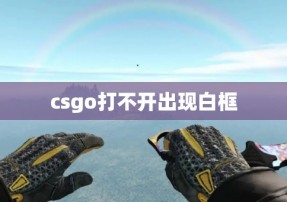 csgo打不开出现白框