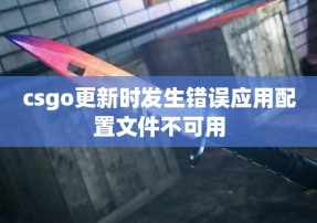 csgo更新时发生错误应用配置文件不可用