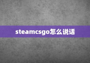 steamcsgo怎么说话