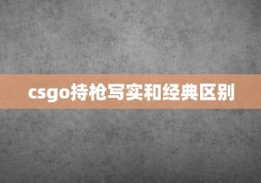 csgo持枪写实和经典区别