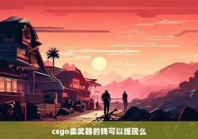 csgo卖武器的钱可以提现么