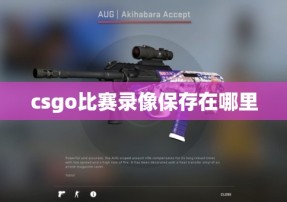 csgo比赛录像保存在哪里