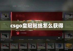 csgo皇冠贴纸怎么获得