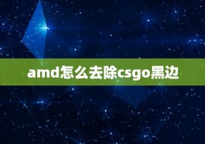 amd怎么去除csgo黑边