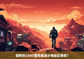 如何在CSGO里完美减少饰品交易呢？