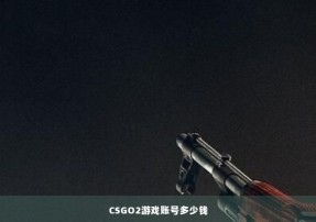 CSGO2游戏账号多少钱