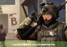 csgo可以打哪些平台 (csgo可以免费开箱子吗)