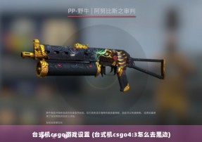 台式机csgo游戏设置 (台式机csgo4:3怎么去黑边)