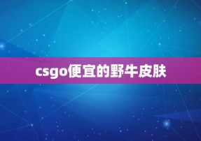 csgo便宜的野牛皮肤