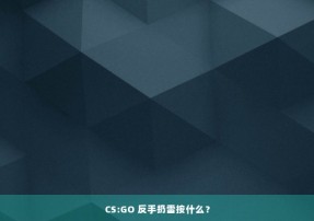 CS:GO 反手扔雷按什么？