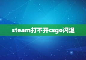 steam打不开csgo闪退