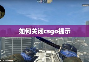 如何关闭csgo提示