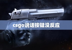 csgo说话按键没反应