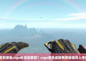 最贵的紫色csgo枪皮是哪款？csgo紫色皮肤有哪些值得入手的？