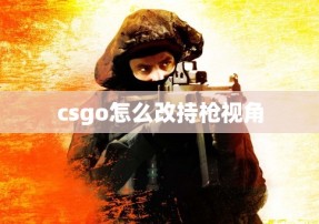 csgo怎么改持枪视角