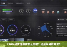 CSGO 初次注册该怎么做呢？还是说另有方法？