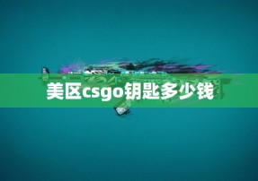 美区csgo钥匙多少钱