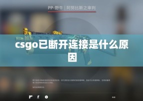 csgo已断开连接是什么原因