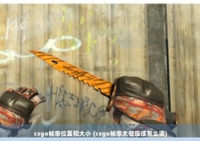 csgo帧率位置和大小 (csgo帧率太低应该怎么调)