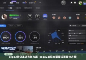 csgo2笔记本进去就卡屏 (csgo2笔记本画面设置最佳方案)