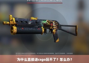 为什么直接进csgo玩不了？怎么办？