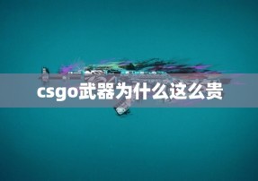 csgo武器为什么这么贵