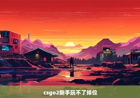 csgo2新手玩不了排位