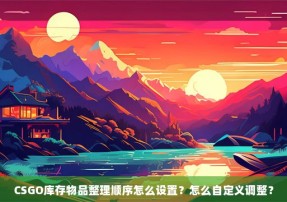 CSGO库存物品整理顺序怎么设置？怎么自定义调整？